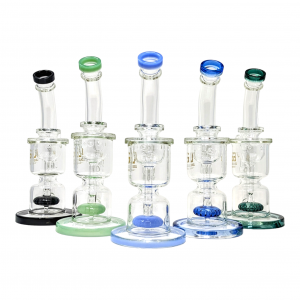 Loud Cloud - 10" Sand Chronometer Incycler W/ Shower Head Perc Water Pipe - [TE-129]